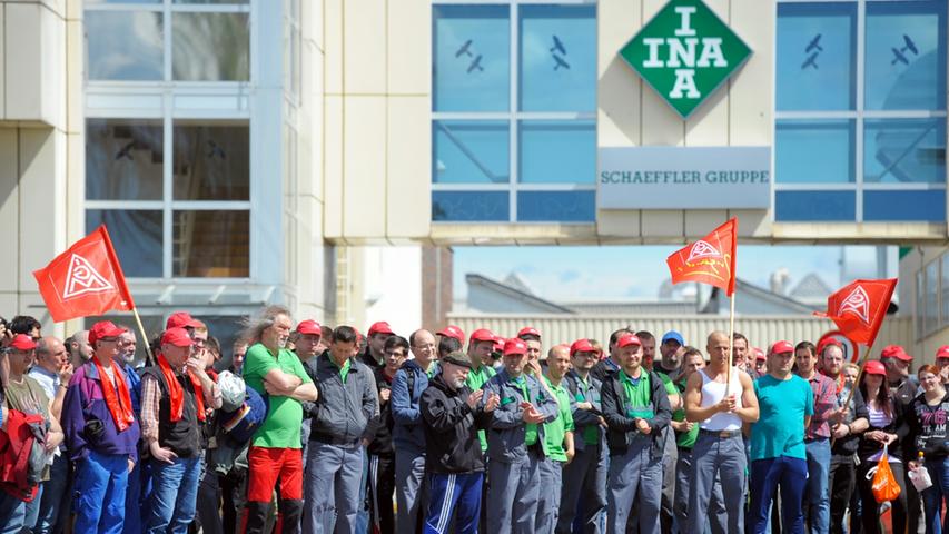 150 Beschäftigte der Höchstadter Schaeffler-Werke streiken