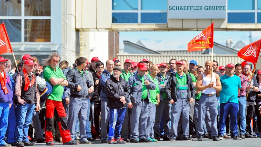150 Beschäftigte der Höchstadter Schaeffler-Werke streiken