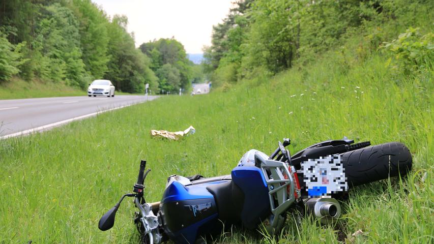 Frontalkollision bei Bamberg: Motorradfahrer verletzt