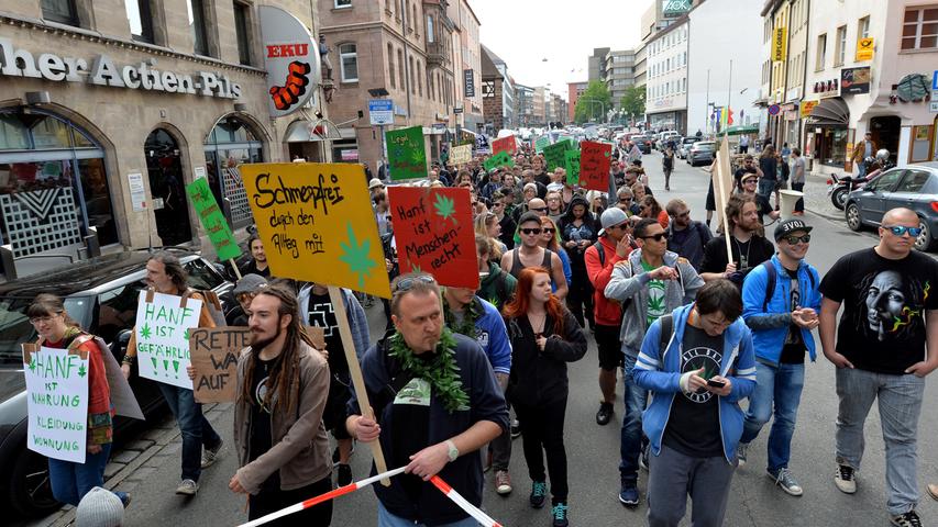 DATUM: 14.05.2016..RESSORT: Lokales ..FOTO: Horst Linke ..MOTIV: Global Marijuana March, hier in der Färberstraße..
