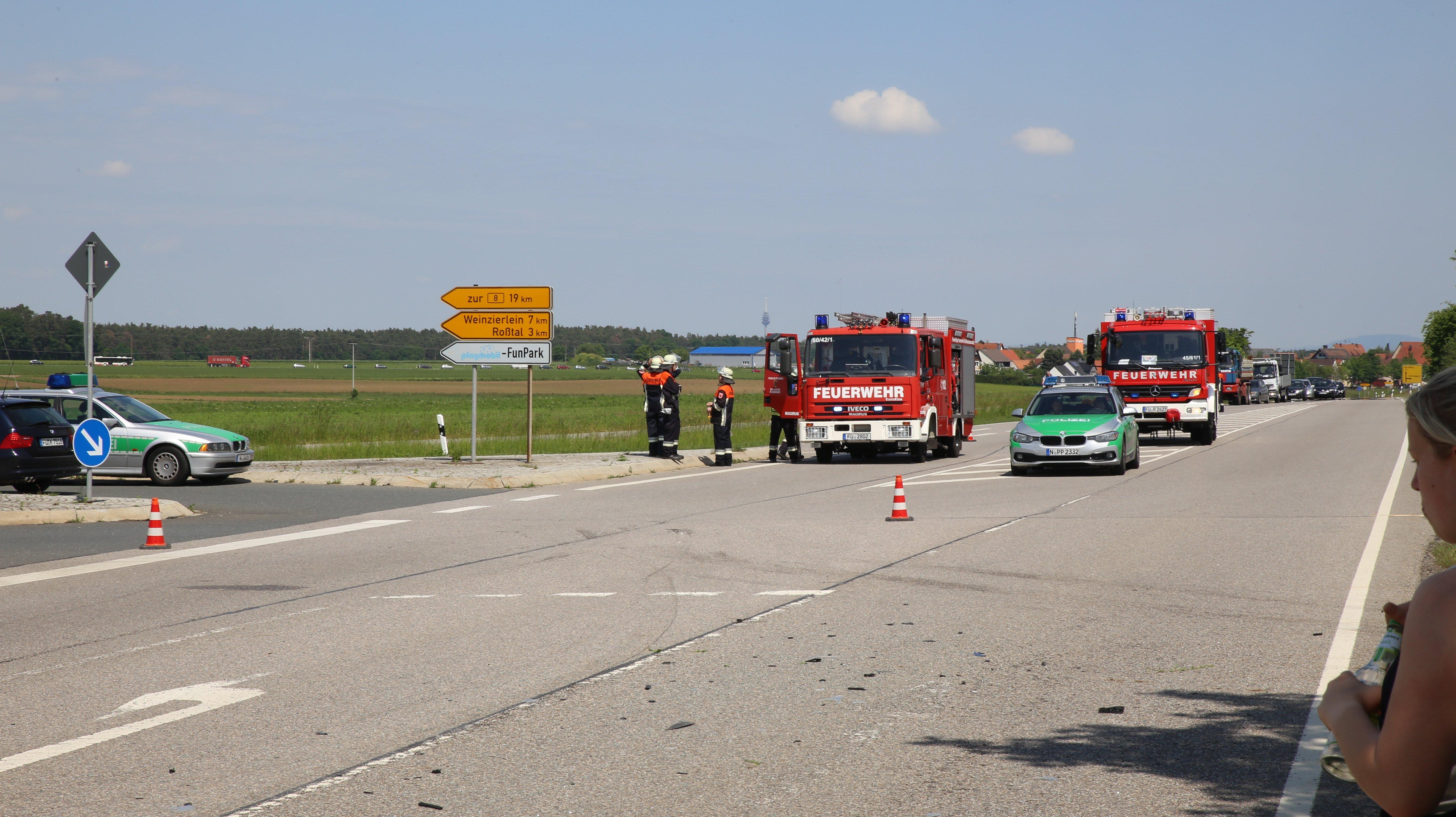 Eine Person Nach Unfall Auf Der B14 Bei Roßtal Verletzt | Nordbayern