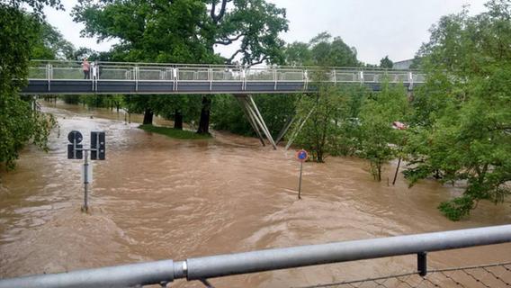 Ansbach entgeht Überflutung der Altstadt knapp
