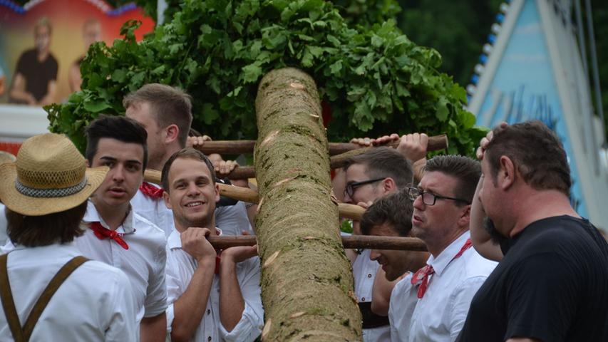 Kirchweih in Penzendorf: Der Baum steht wie eine Eins