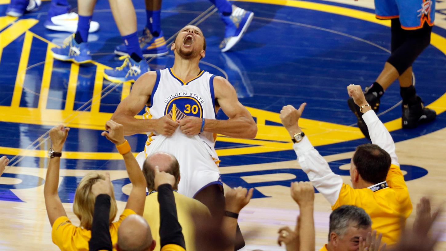 Gut gebrüllt, MVP: Stephen Curry erzielte in Game 7 gegen OKC 36 Punkte.