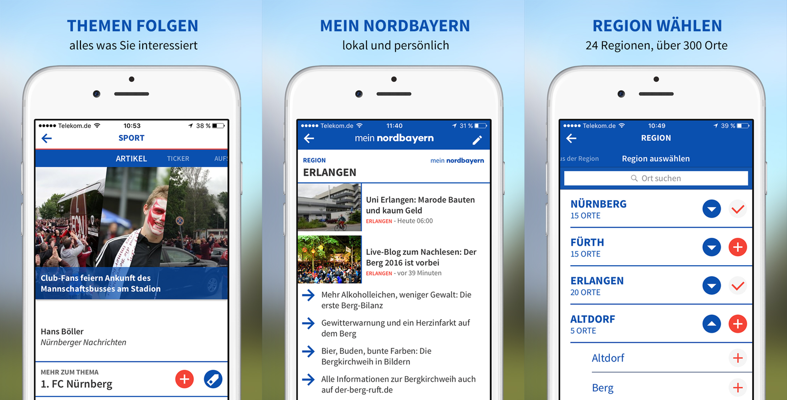 Themen folgen, Regionen folgen, Orten folgen. Mit Themen folgen, Regionen folgen, Orten folgen. Mit
