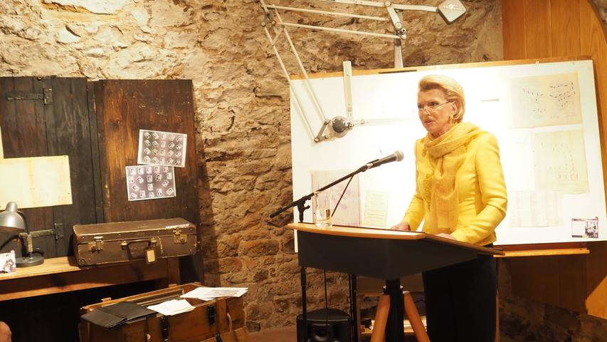 Maria-Elisabeth Schaeffler-Thumann bei ihrer Rede zur Eröffnung der Ausstellung.