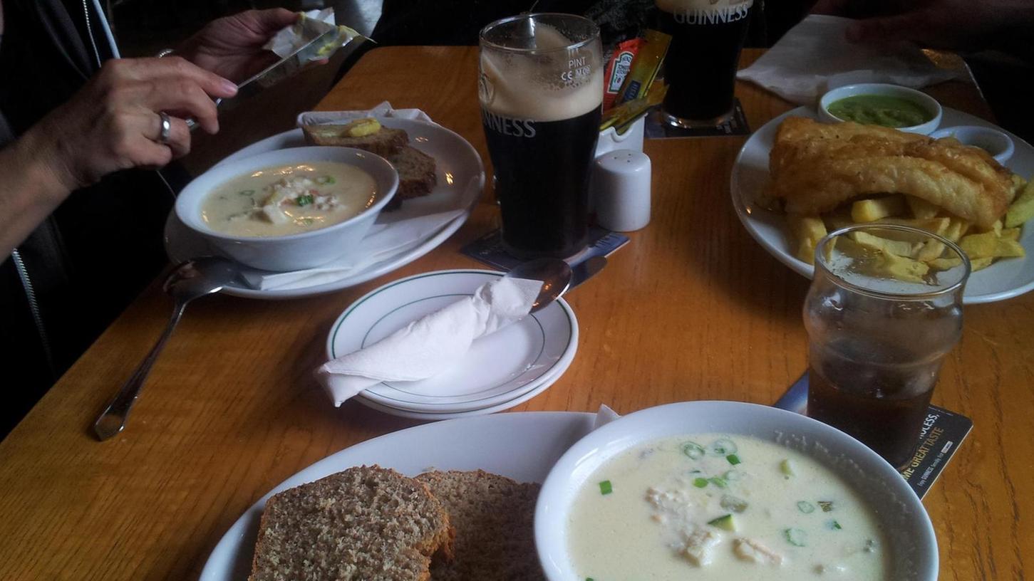 Seafood-Chowder gehört in Nordirland zu den Klassiker-Vorspeisen.