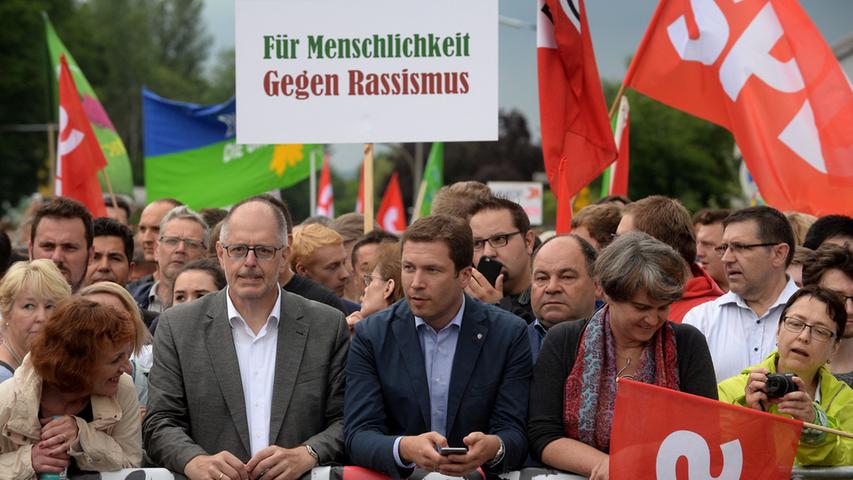 Bunt gegen braun: Zirndorfer protestierten gegen Rechte-Demo