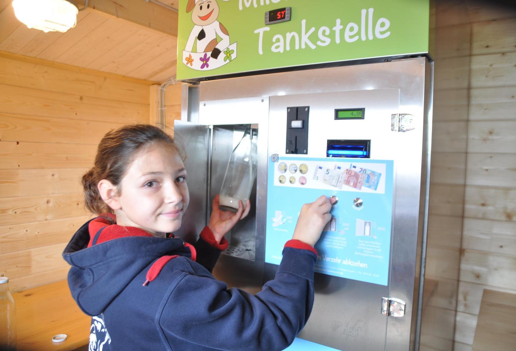 Frische Milch von der Tankstelle