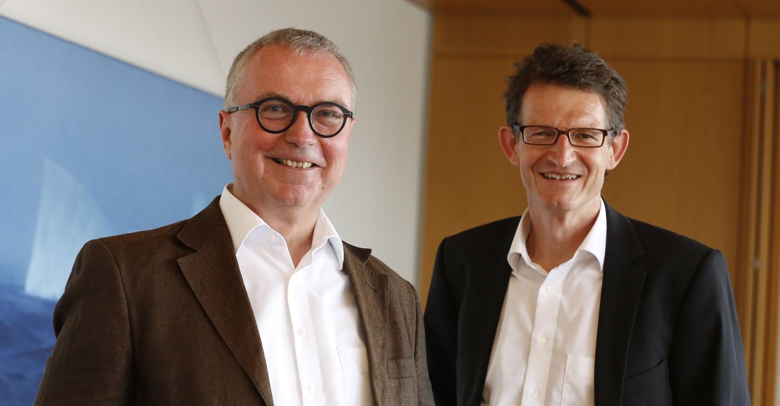 Die Chefredakteure der Nürnberger Nachrichten: Alexander Jungkunz (links) und Michael Husarek.