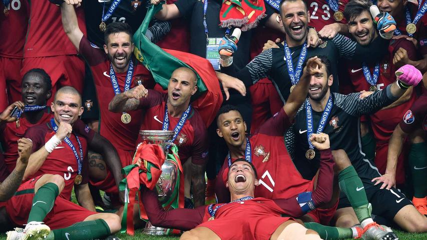 Jubelbilder: So feierten Ronaldo und Co. den Titel