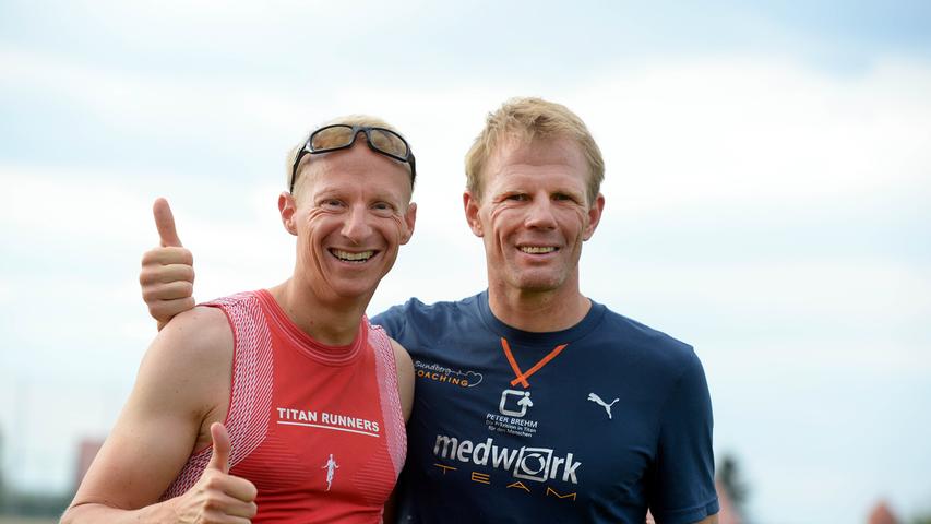 Doppelte Freude: Swen Sundberg (rechts) gewann die Gesamtwertung, Oliver Brehm wurde Zweiter - und auch die Teamwertung ging an die Brehm-Titan-Runners.