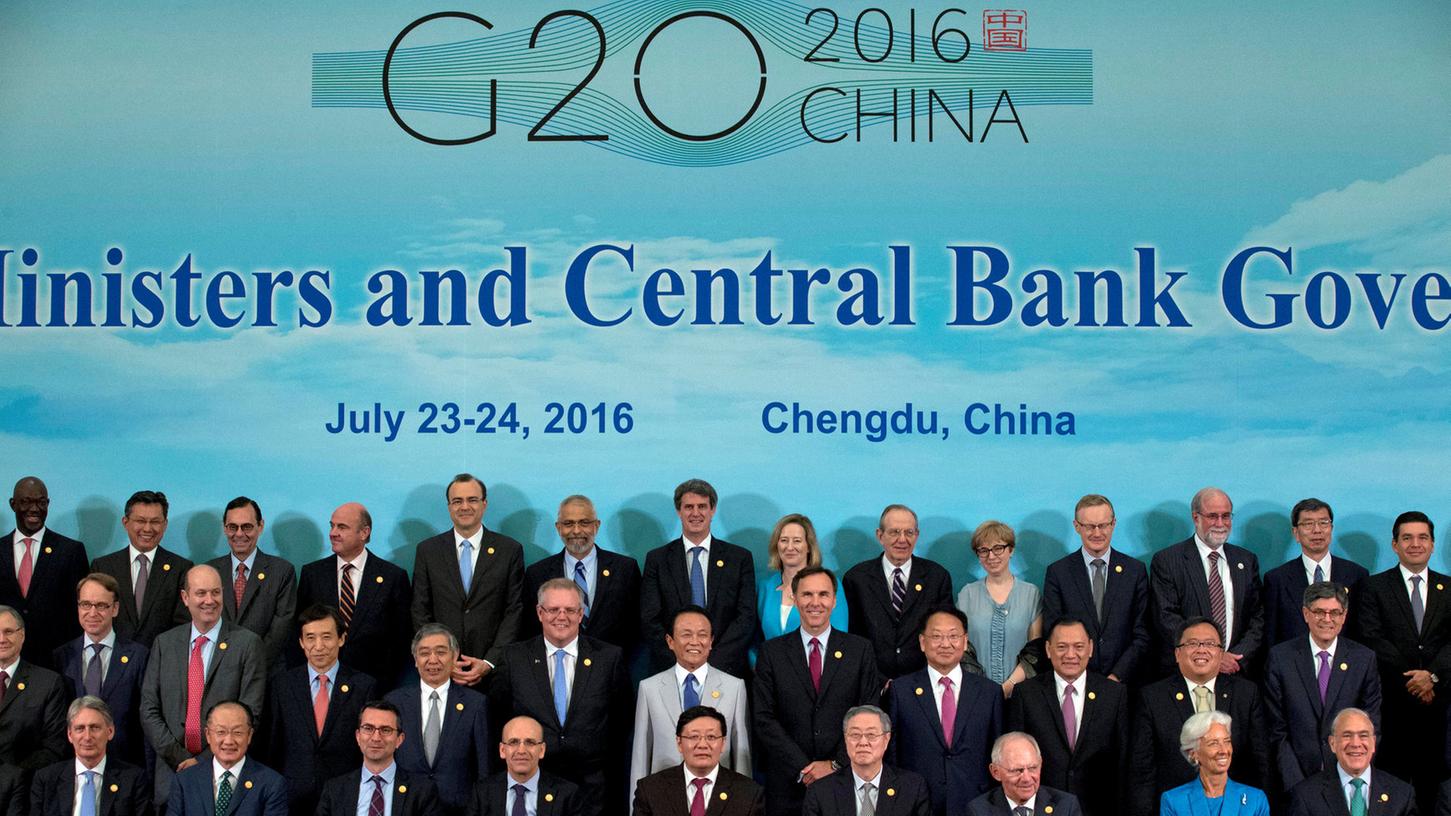 Mit ihren Beratungen bereiteten die Finanzminister und Notenbankchefs den G20-Gipfel am 4. und 5. September in der chinesischen Stadt Hangzhou vor. Mit ihren Beratungen bereiteten die Finanzminister und Notenbankchefs den G20-Gipfel am 4. und 5. September in der chinesischen Stadt Hangzhou vor.