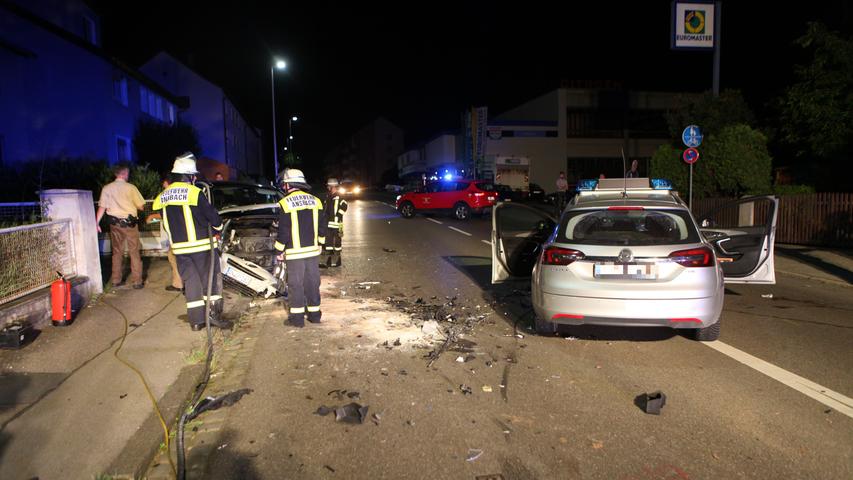 Military Police kollidiert in Ansbach mit Pkw - fünf Verletzte