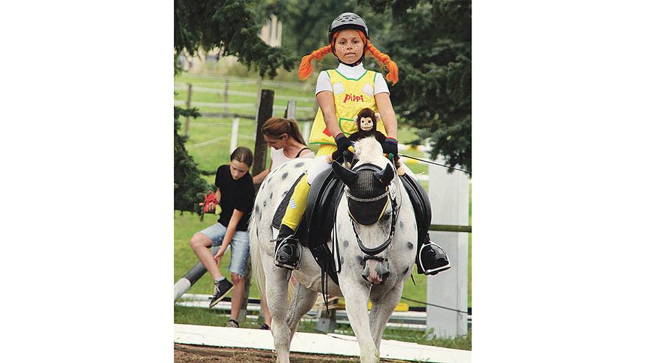 Wenn Pippi auf's Pferd steigt