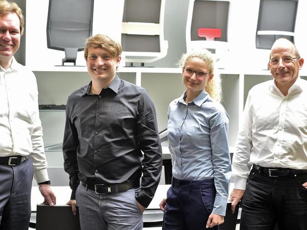 Das Quartett hat das Sagen: Geschäftsführer Jürgen Cappell, Christian, Kerstin und Hermann Bock (von links). Die drei Gesellschafter wirken intensiv am operativen Geschäft mit.