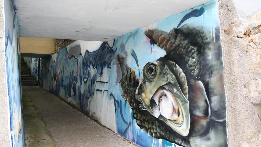 Street Art im Fußgängertunnel bei Opatija.