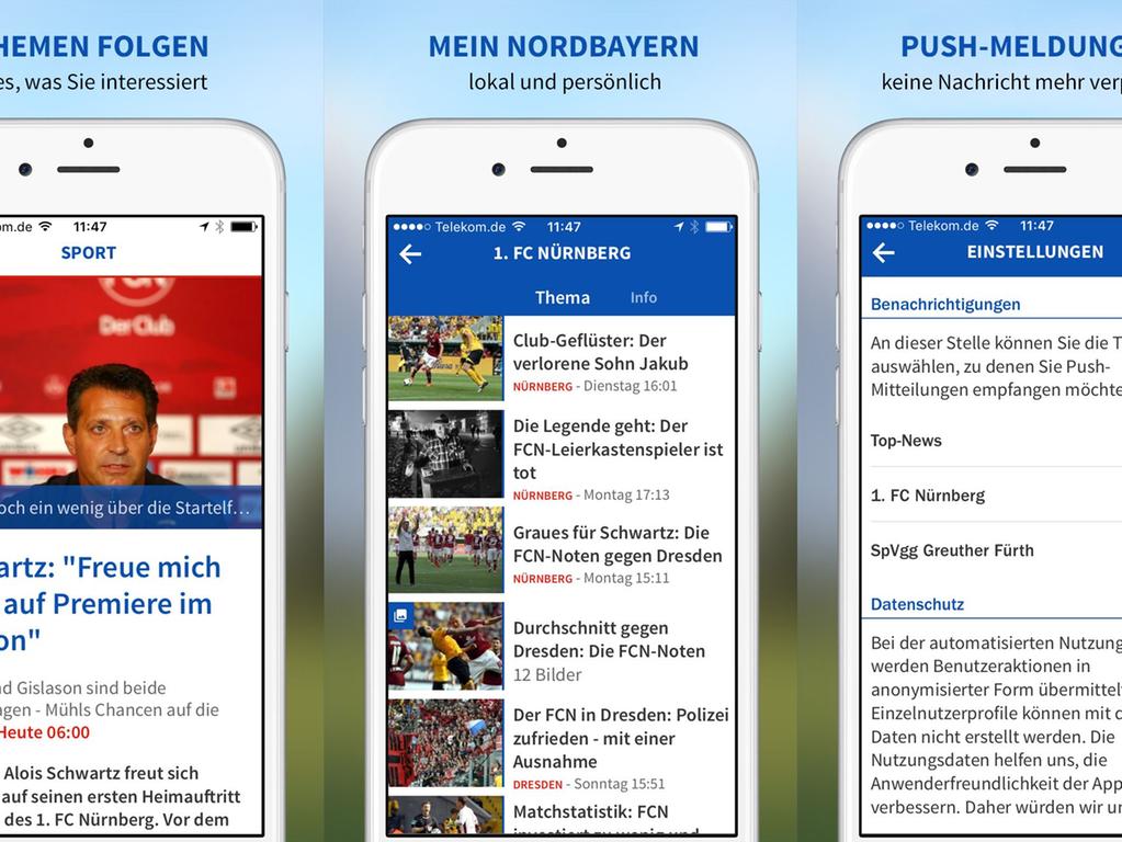 Frisch, modern, aktuell: Die nordbayern-News-App