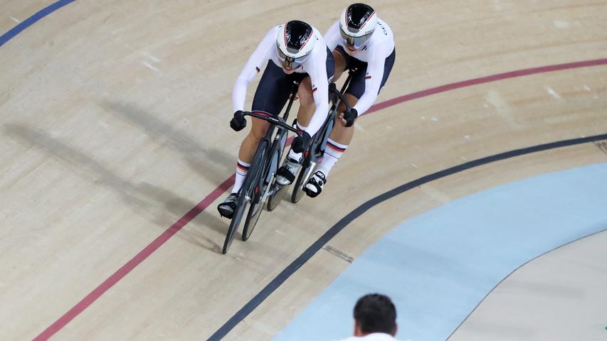 Die London-Olympiasiegerinnen Miriam Welte und Kristina Vogel haben bei den olympischen Bahnrad-Wettbewerben in Rio de Janeiro Bronze im Teamsprint gewonnen. Im Rennen um den dritten Platz waren sie schneller als das Duo aus Australien.