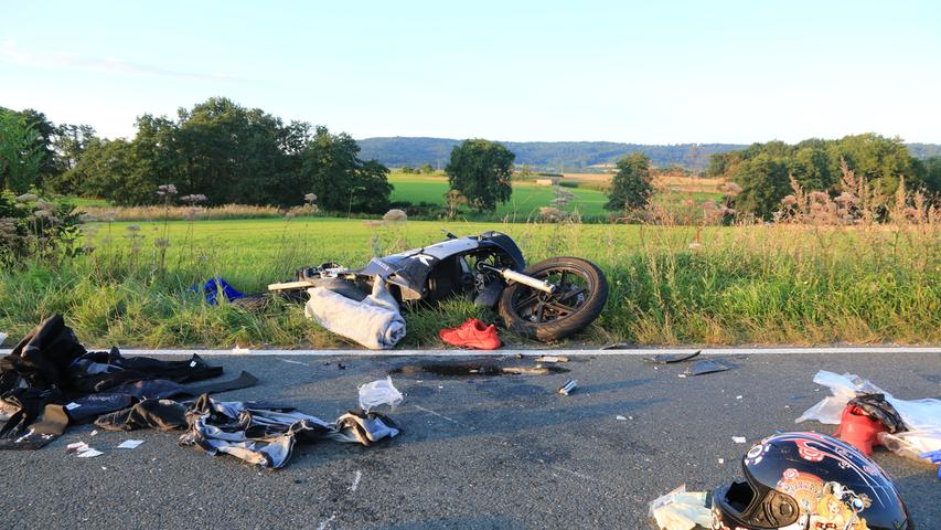 Laut Polizeiangaben entstand an dem Motorrad ein Schaden von 3000 Euro.