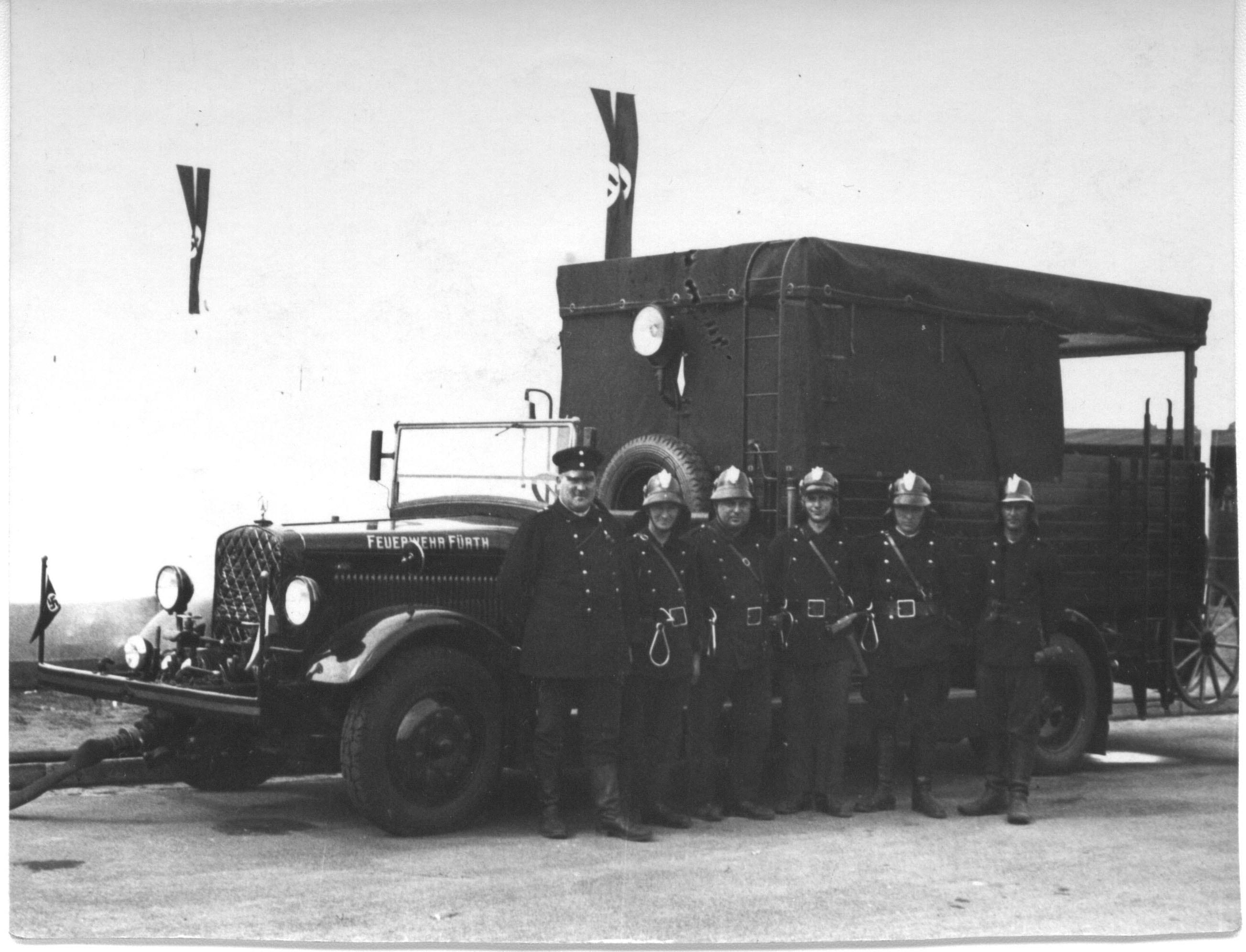 Tolle Neuerwerbung: Ein gerade angeschaffter Rüstwagen in den 1930er Jahren.