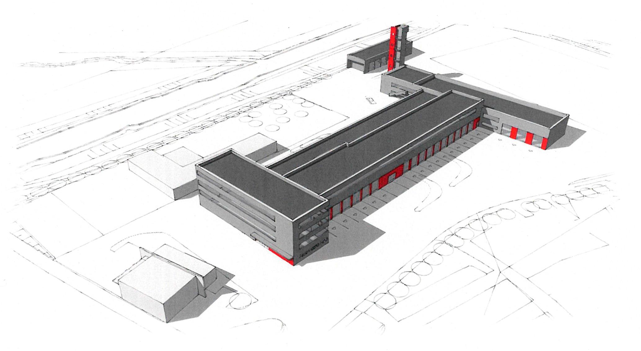 Und so sieht die Zukunft für Fürths Feuerwehr aus: ein Entwurf des neuen Quartiers am Schießanger.