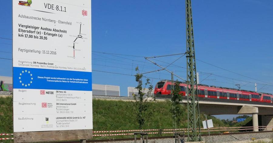 Streckenausbau: In Erlangen ist die Bahn 