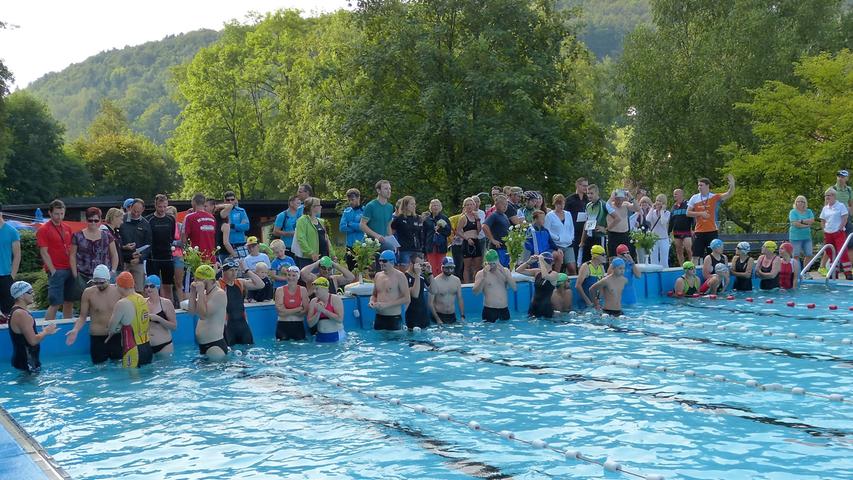 Egloffsteiner Triathlon:  Schweißperlen bis in die Ziellinie
