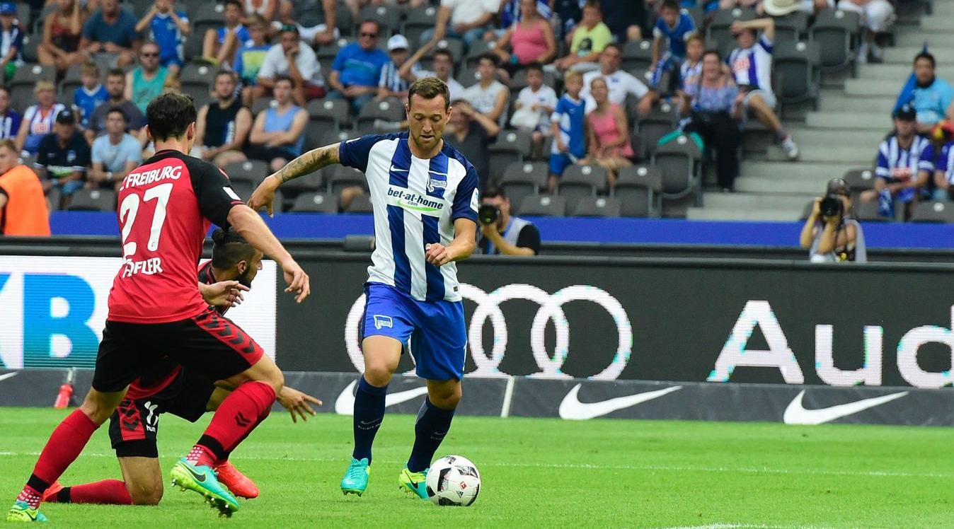 Der Ex-Nürnberger Julian Schieber schoss die Hertha ins Glück. In der fünften Minute der Nachspielzeit erzielte er den Siegtreffer.