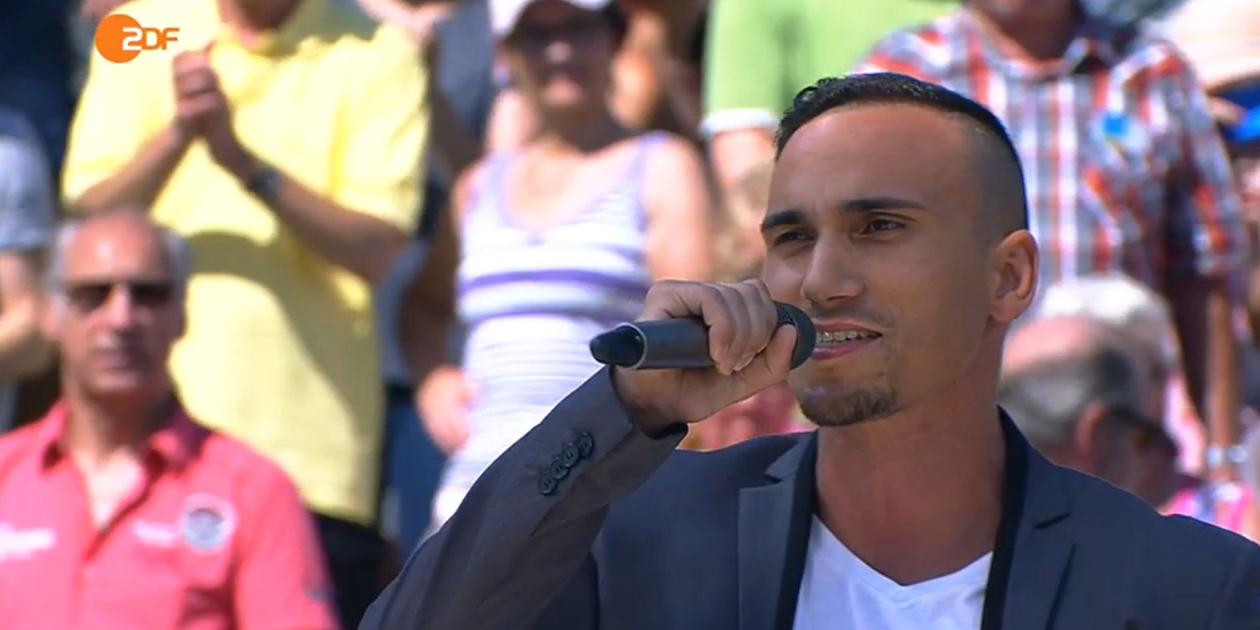 Rokko von Automatikk rappt im ZDF-Fernsehgarten