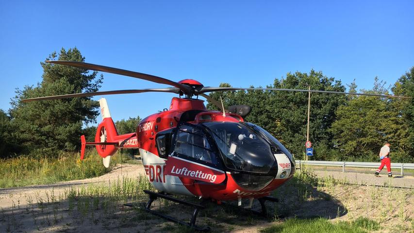 Schwerer Unfall in Nürnberg: Rettungshubschrauber vor Ort