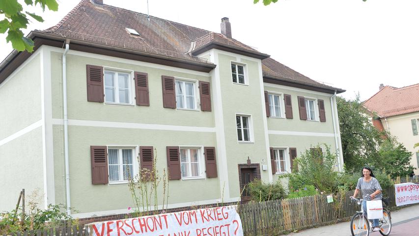 Protest gegen drohenden Abriss der Erba-Häuser in Erlangen