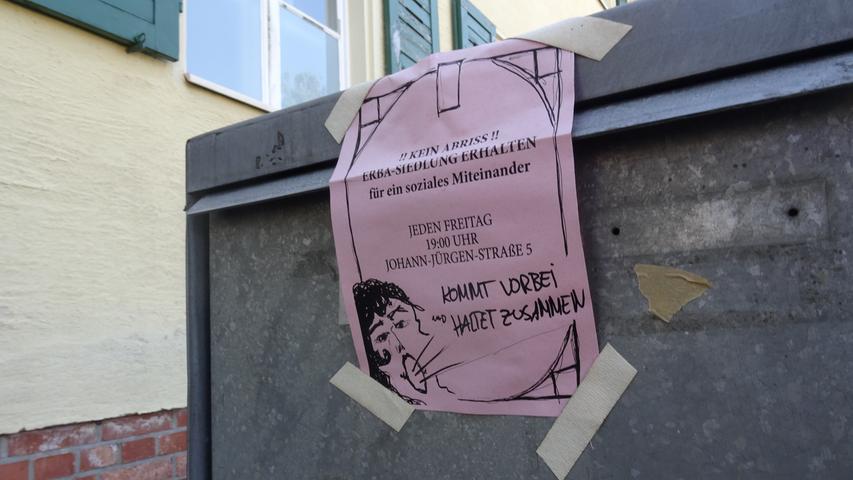 Protest gegen drohenden Abriss der Erba-Häuser in Erlangen