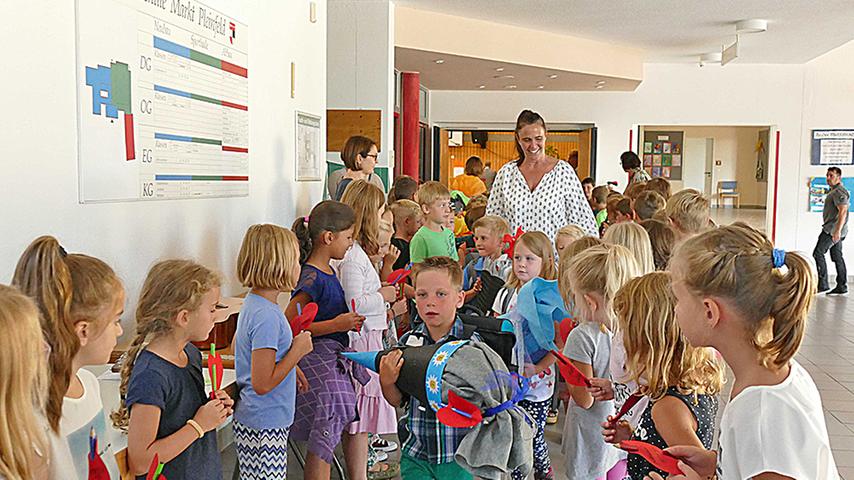 Der erste Schultag an der Grundschule in Pleinfeld