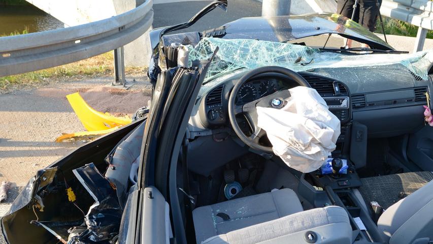 Frontalcrash bei Ammerndorf: BMW-Fahrer schwer verletzt 