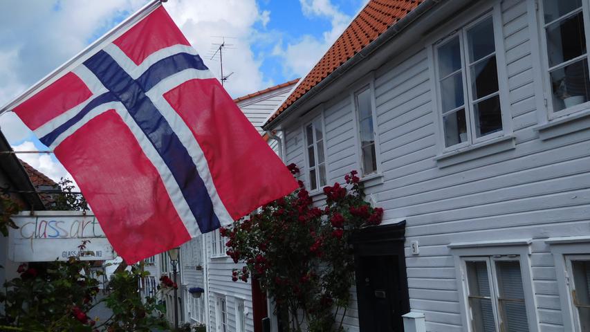 Die weißen Häschen der Altsstadt von Stavanger.
