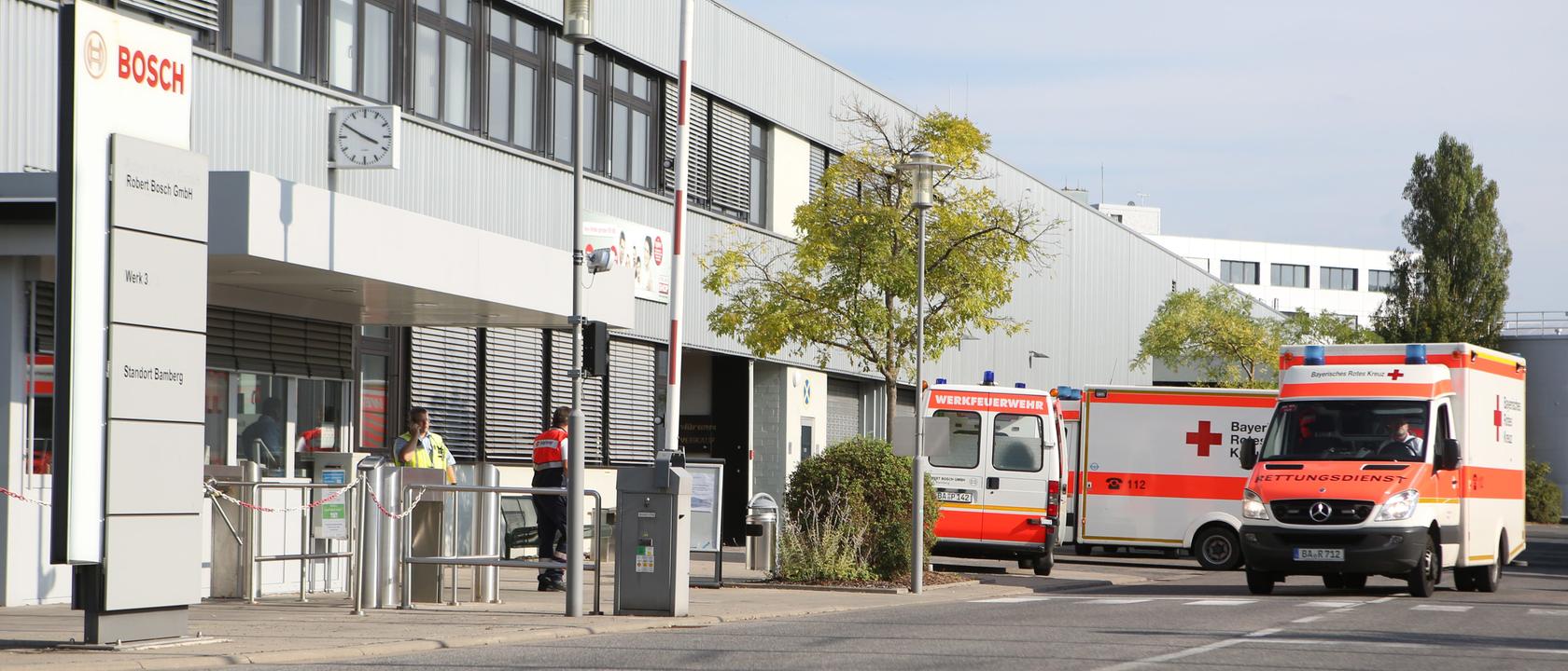 Am Freitagnachmittag wurden bei der Reaktion von Flüssigkeiten im Bosch Werk 3 in Bamberg drei Personen verletzt.
