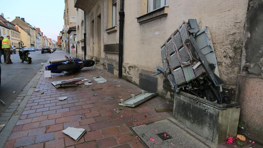 Fahrschüler auf Abwegen: 24-Jähriger kracht in Bamberg gegen Fassade