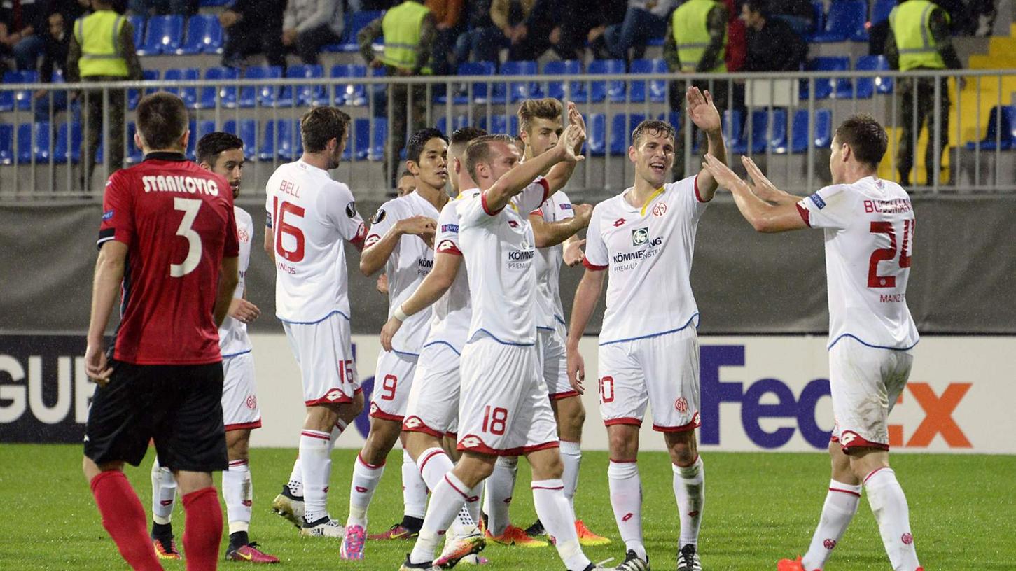Der 1. FSV Mainz 05 feierte in Aserbaidschan seinen ersten Sieg in der Europa League.
