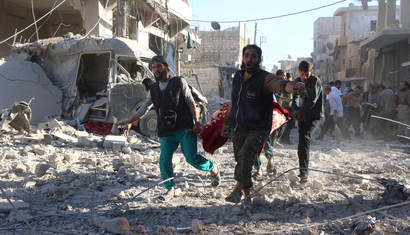 Aleppo: Krankenhaus wohl von Fassbomben getroffen
