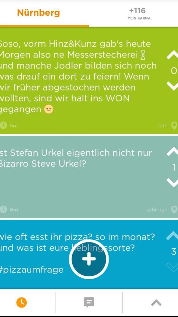 "Trash-Talk-App" nennt Spiegel Online Jodel - eine App, deren Nutzer anonym Kommentare schreiben und Bilder schicken können. Jeder kann die Einträge sehen, Bilder lassen sich nicht runterladen oder speichern. Zwischen absurden Bemerkungen bis philosophischen Exkursen und Kochtipps sammelt sich hier die Essenz des Menschseins.