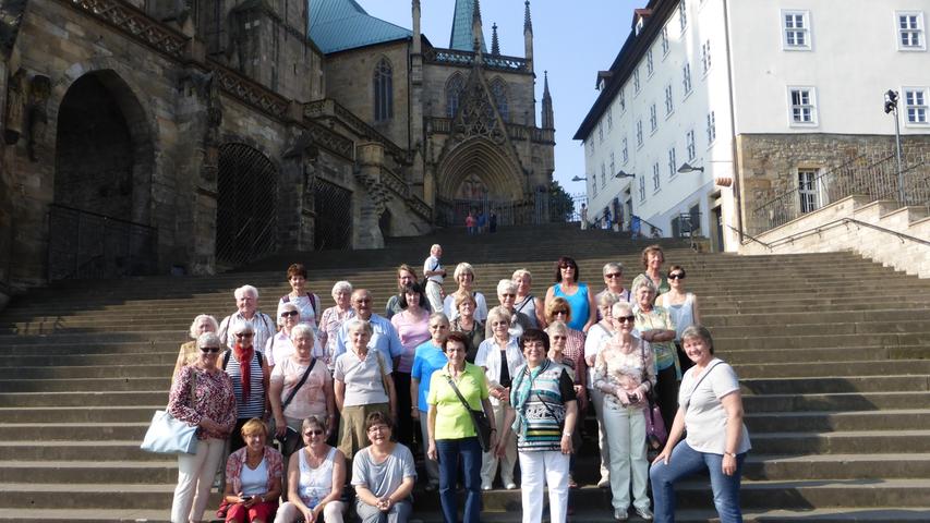 Der katholische Frauenbund Höchstadt fuhr dieses Jahr nach Thüringen und Sachsen, unter anderen nach Weimar, Erfurt, Gotha, Naumburg, Leipzig und Eisenach.