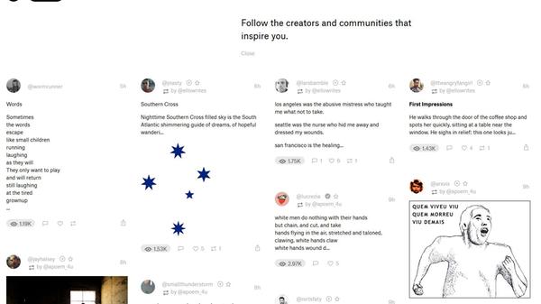 Die Plattform für Aussteiger und Kreative: Als Facebook im Frühjahr 2014 seine Nutzungsbestimmungen ändern wollte, war auf einmal Ello da. Aufgeräumt, abgespeckt und arty. Allerdings konnte sich die Seite nie als Alternative zu Facebook durchsetzen, trotzdem hat die Plattform bis heute Nutzer, die hier ihre Gedanken und Kunst austauschen.