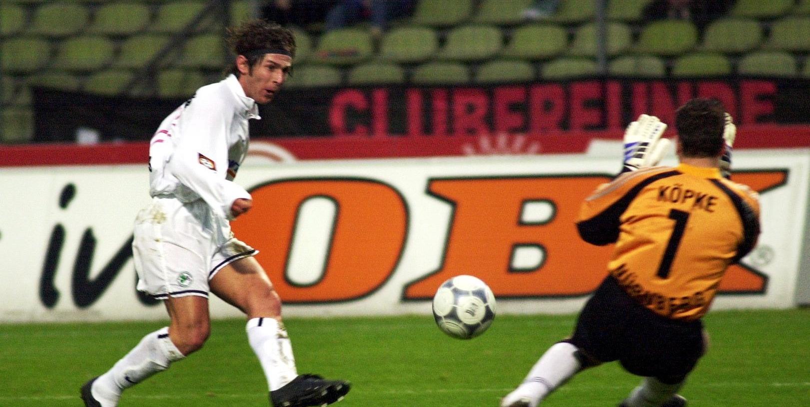 Beim Derby im März 2001 erzielte der vom VfB Stuttgart ausgeliehene Amanatidis den Siegtreffer für Fürth.