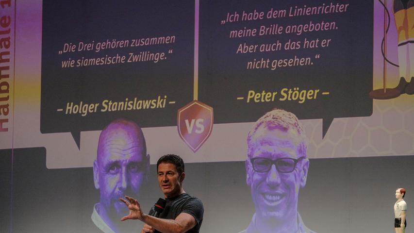 Stöger setzte sich zunächst gegen Holger Stanislawski im Halbfinale durch. Im Finale stimmte das Saal-Publikum dann mit knapper Mehrheit für den Spruch des Kölner Cheftrainers. Stöger gewann damit das Trainerduell mit dem Schalker Kollegen Markus Weinzierl.