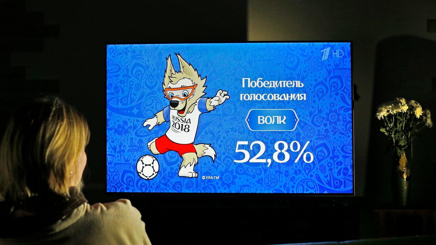 Mit deutlichen Vorsprung wurde Wolf "Sabiwaka" zum Maskottchen der Fußball-WM 2018 gewählt.