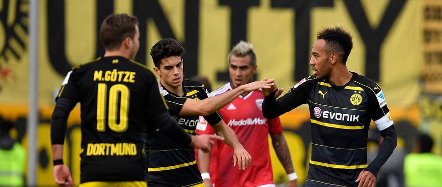 Borussia Dortmund rettete in der Nachspielzeit einen Punkt in Ingolstadt.