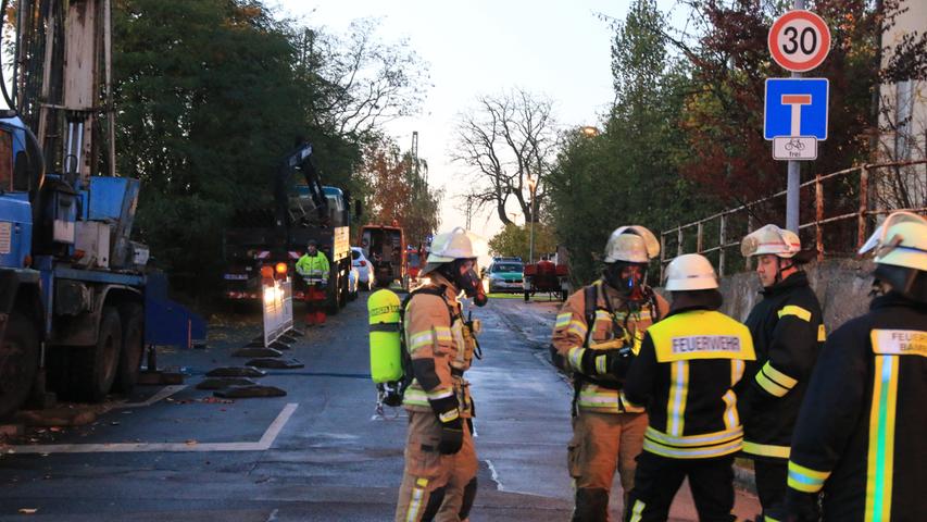 Bamberg: Bagger beschädigt Gasleitung und verursacht Verkehrschaos