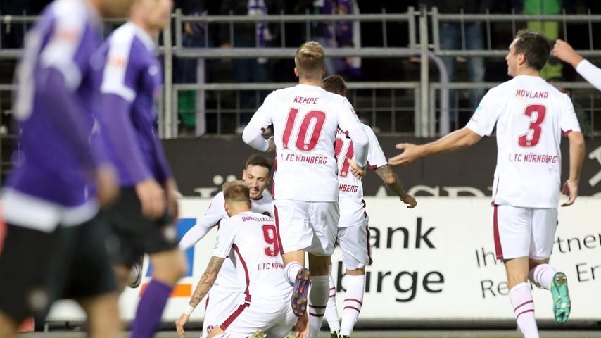 Der 1. FC Nürnberg war im Erzgebirge nicht die bessere, aber die effektivere Mannschaft. Der Lohn: Ein 2:1-Erfolg gegen tapfere, aber limitierte Auer,...