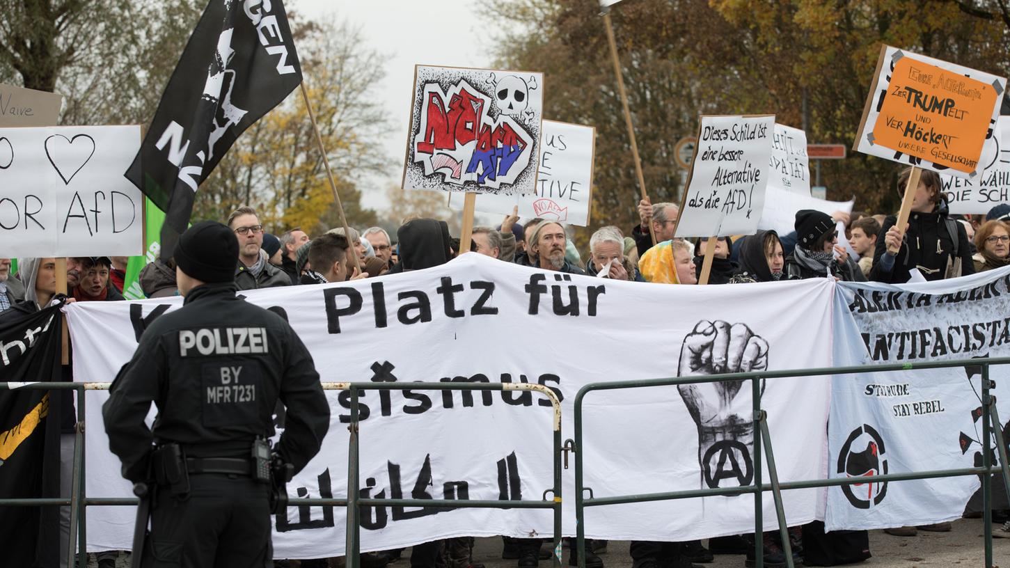 Höcke in Gunzenhausen: Großer Protest gegen die AfD 